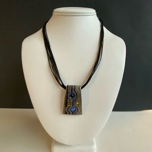 Chico’s multi leather strand necklace